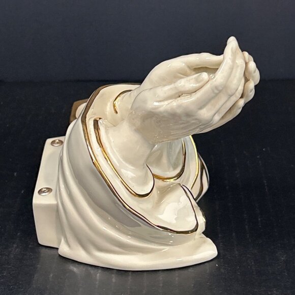 Vtg Bradford Exchange "In His Hands" Porcelain Candle Holder 2002 - Picture 4 of 9